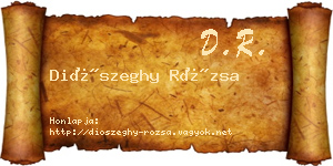 Diószeghy Rózsa névjegykártya